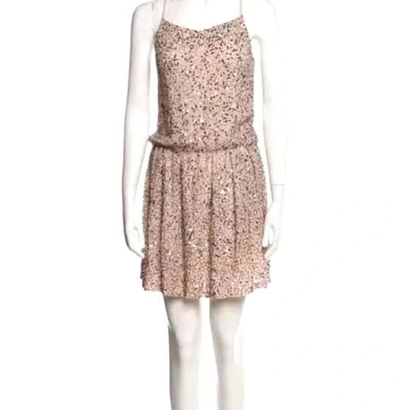 Alice + Olivia Beaded Silk Slip Dress - Picture 1 of 4